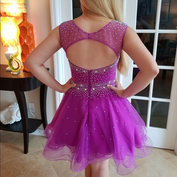 Purple Homecoming Dress - Picture 4 of 4